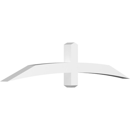 Ekena Millwork Bellingham Architectural Grade PVC Gable Bracket, 72"W x 15"H x 4"D x 4"F, 5/12 Pitch GBP072X15X0404BEL00